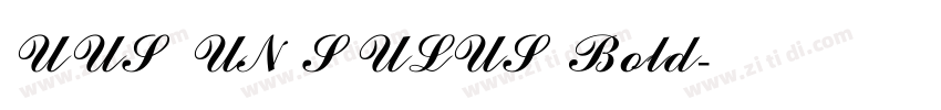UUS UN SULUS Bold字体转换